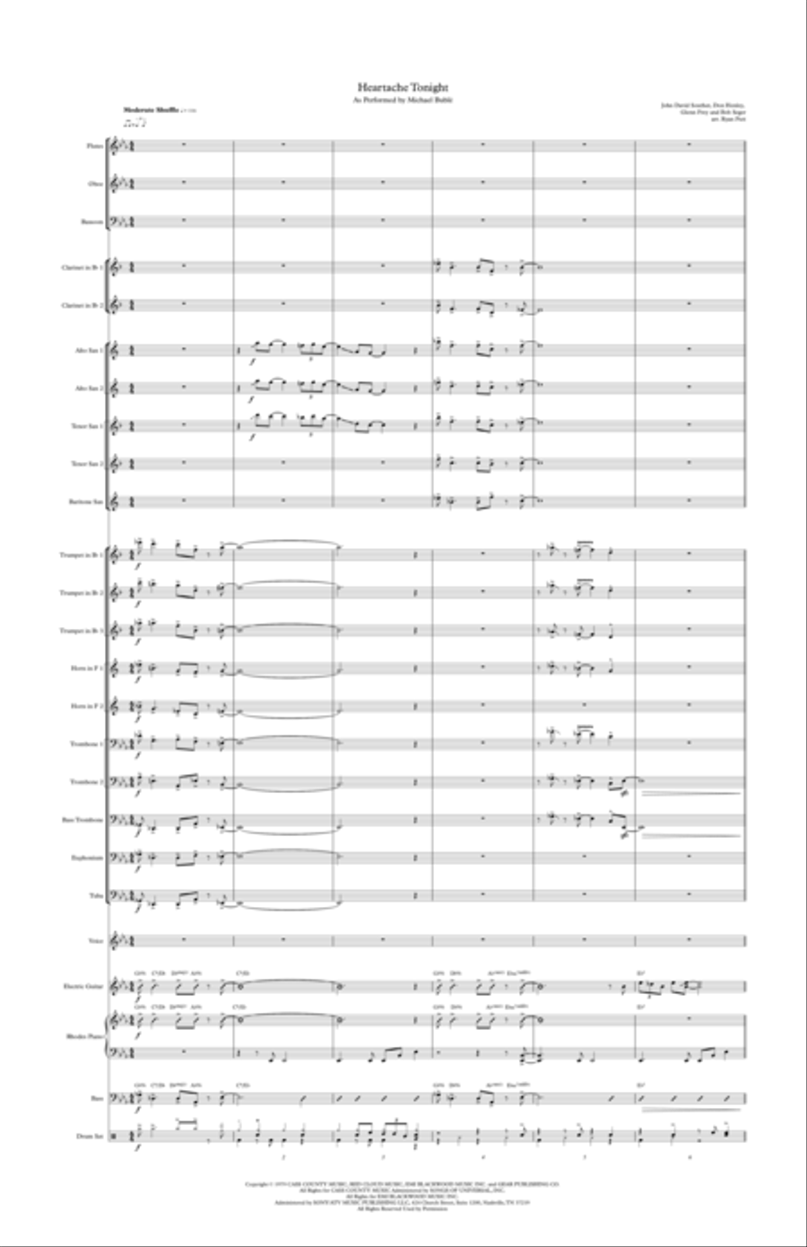Heartache Tonight Concert Band scores gallery preview page 3