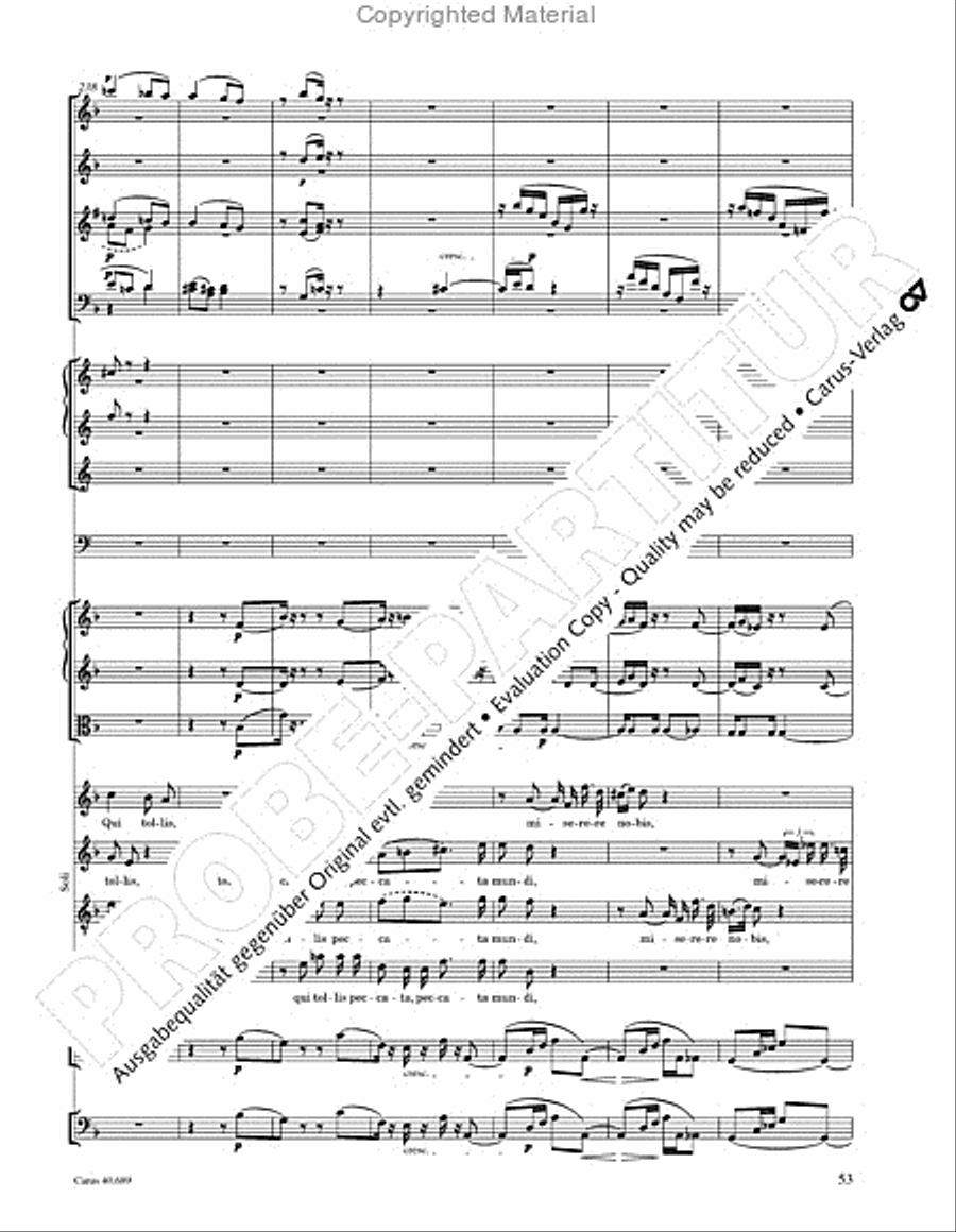 Missa solemnis Missa solemnis 4-Part scores gallery preview page 69