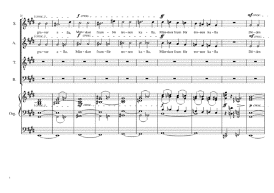 Dies irae for satb and organ