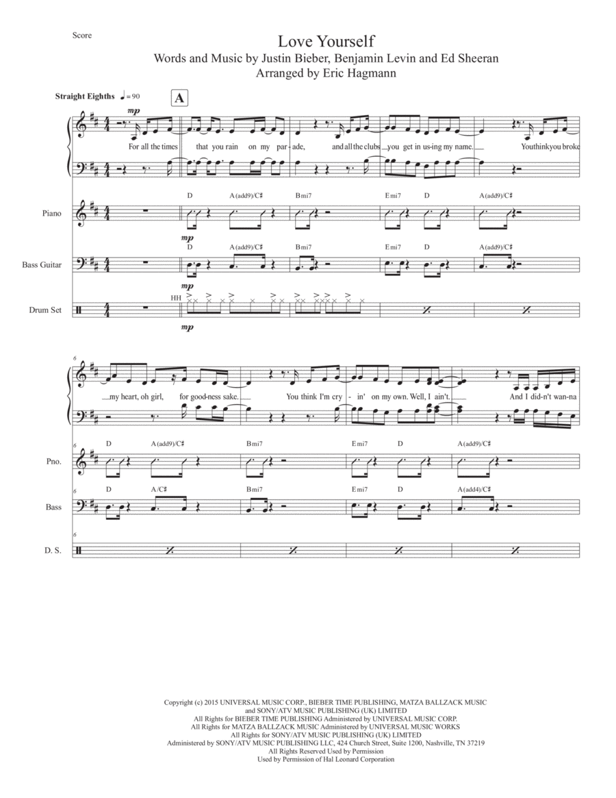 Love Yourself Divisi scores gallery preview page 1