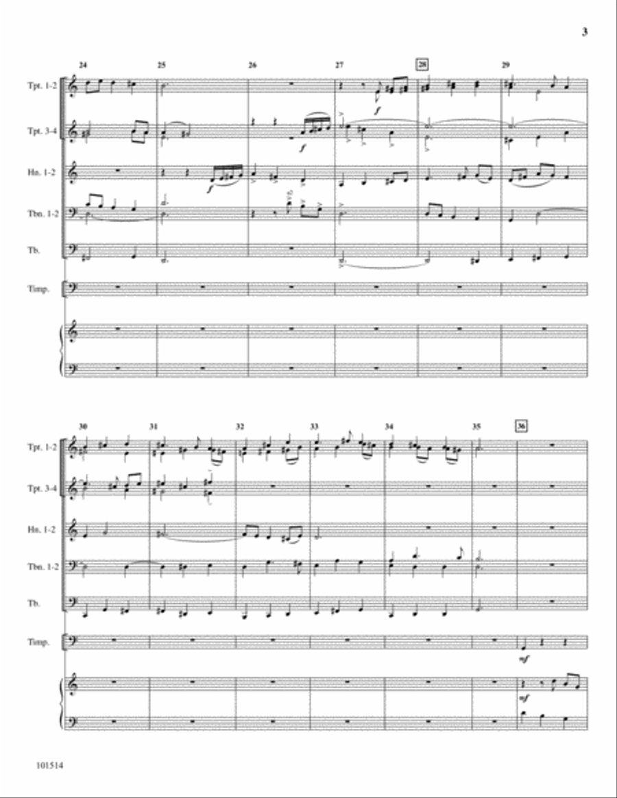 Fanfare Prelude on 'Italian Hymn' Brass Band scores gallery preview page 3