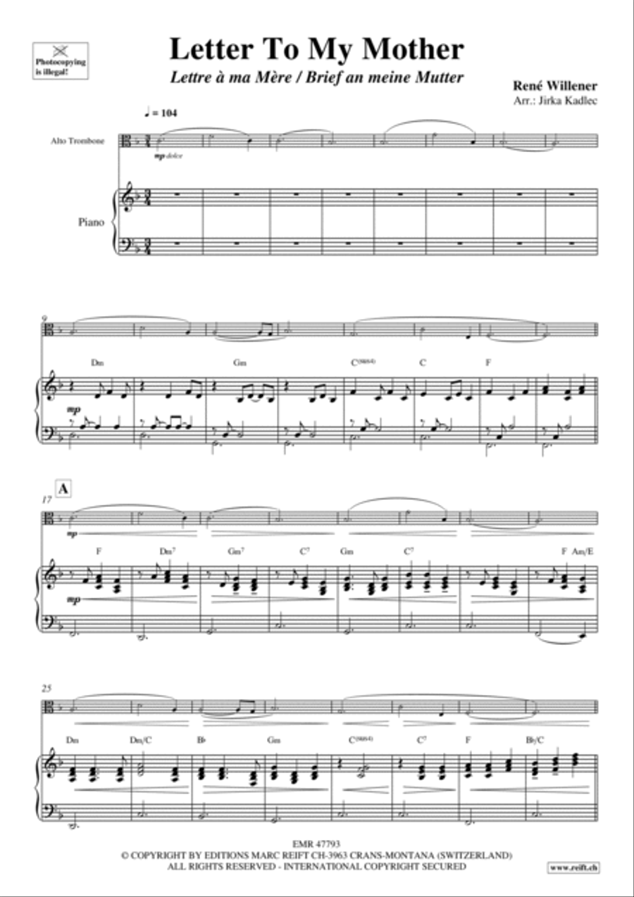 Letter To My Mother Piano Accompaniment scores gallery preview page 5