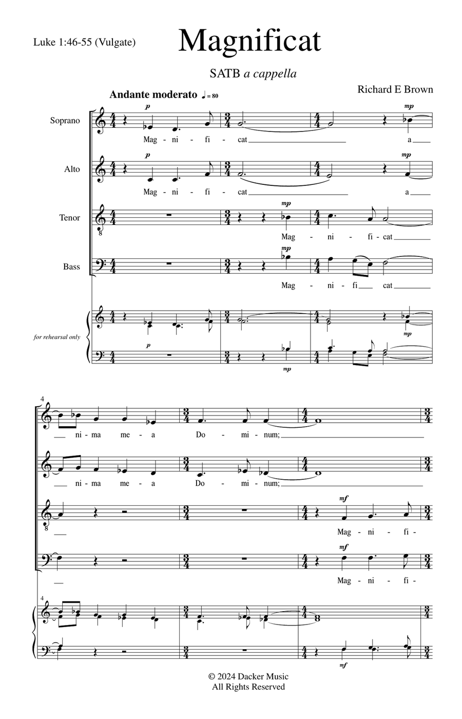 Magnificat Magnificat 4-Part scores gallery preview page 4