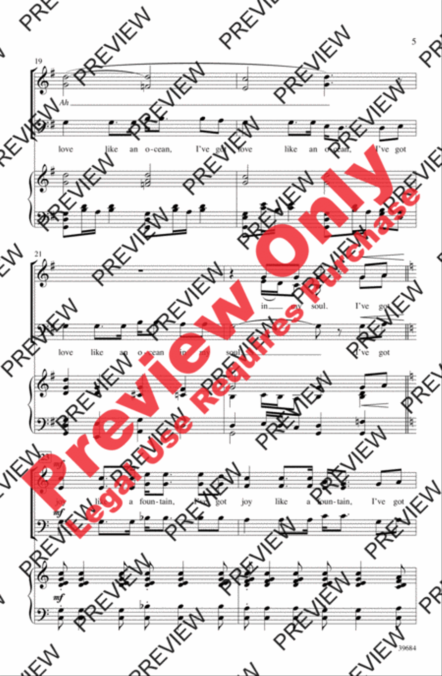 Peace Like a River 3-Part scores gallery preview page 5