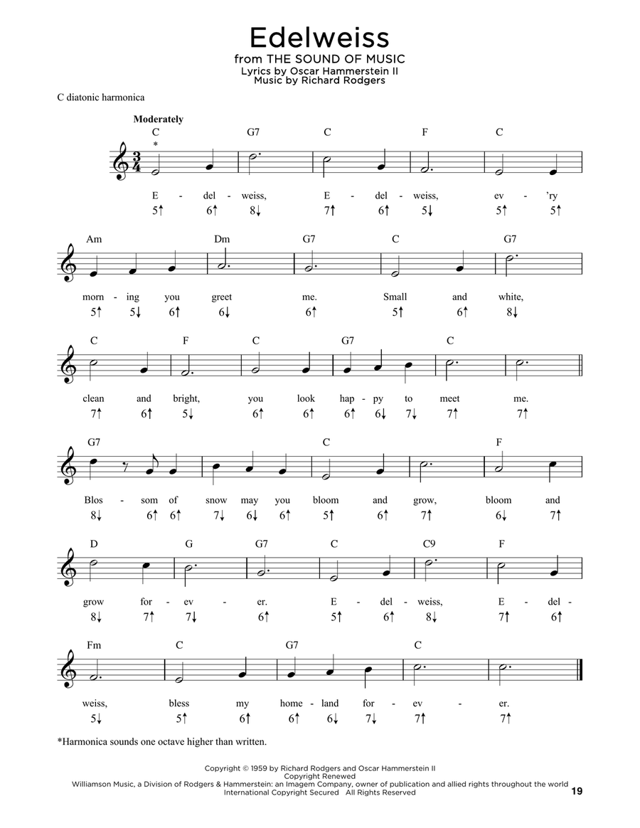 Edelweiss Edelweiss Harmonica scores gallery preview page 1