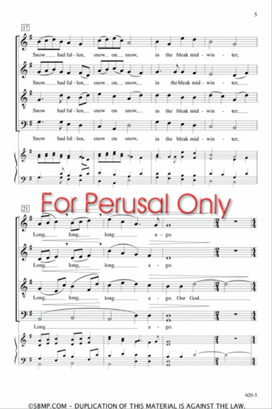 In the Bleak Midwinter - SATB Octavo 4-Part scores gallery preview page 4