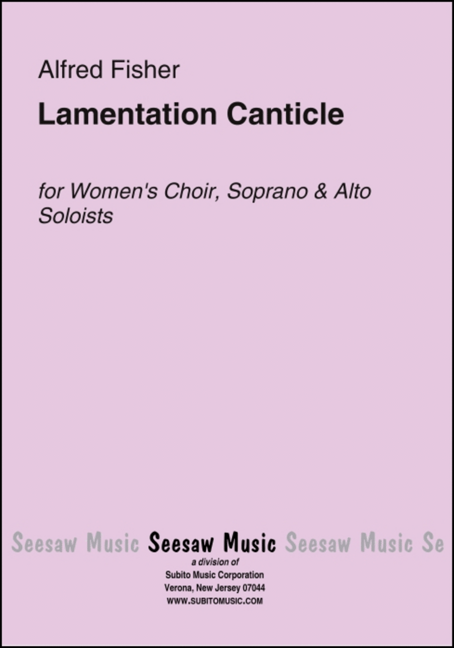 Lamentation Canticle Women's Choir scores gallery preview page 1