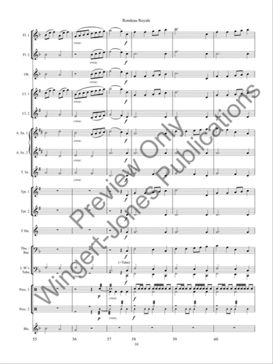 Rondeau Royale Concert Band scores gallery preview page 14