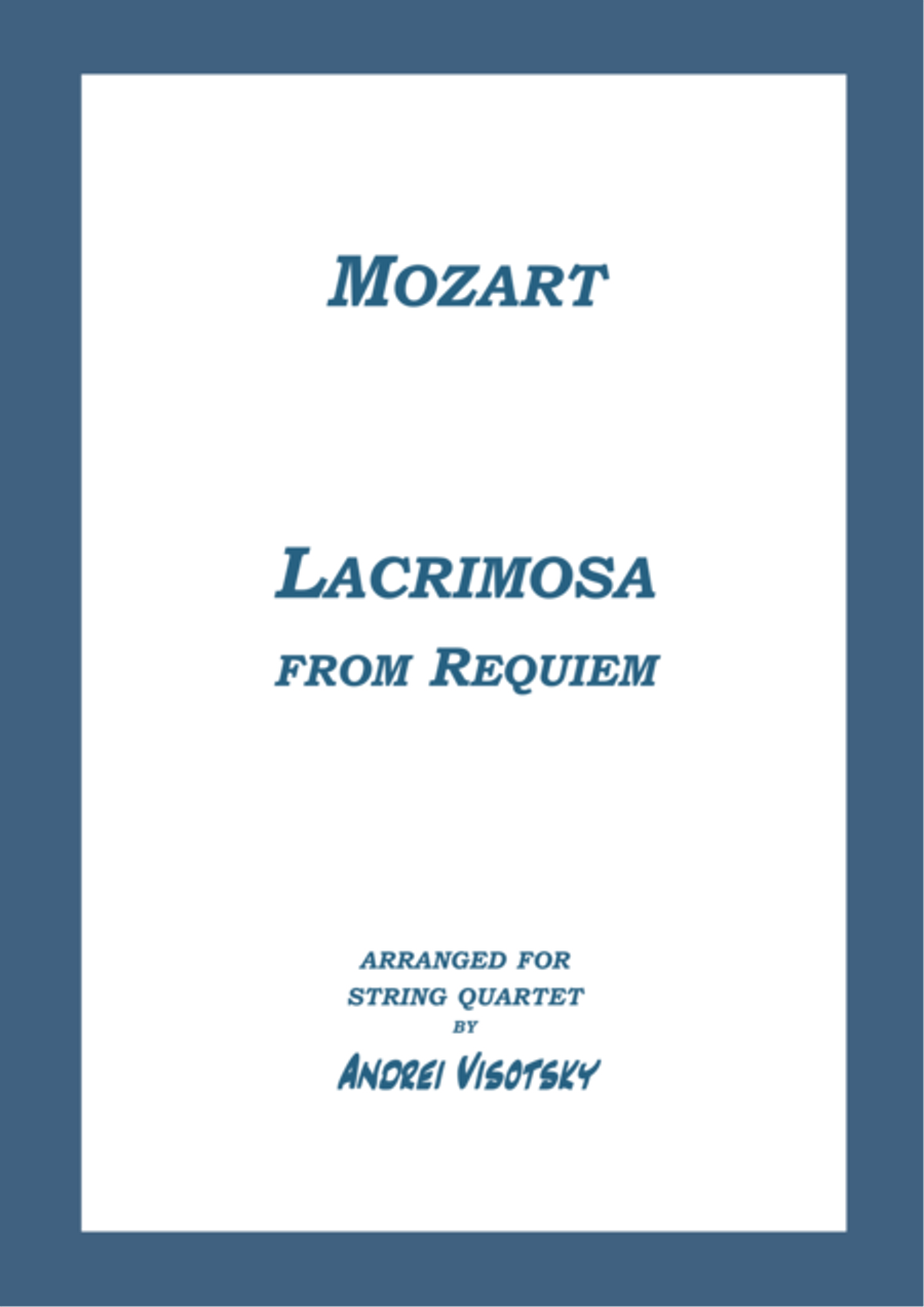 Lacrimosa Lacrimosa String Quartet scores gallery preview page 1
