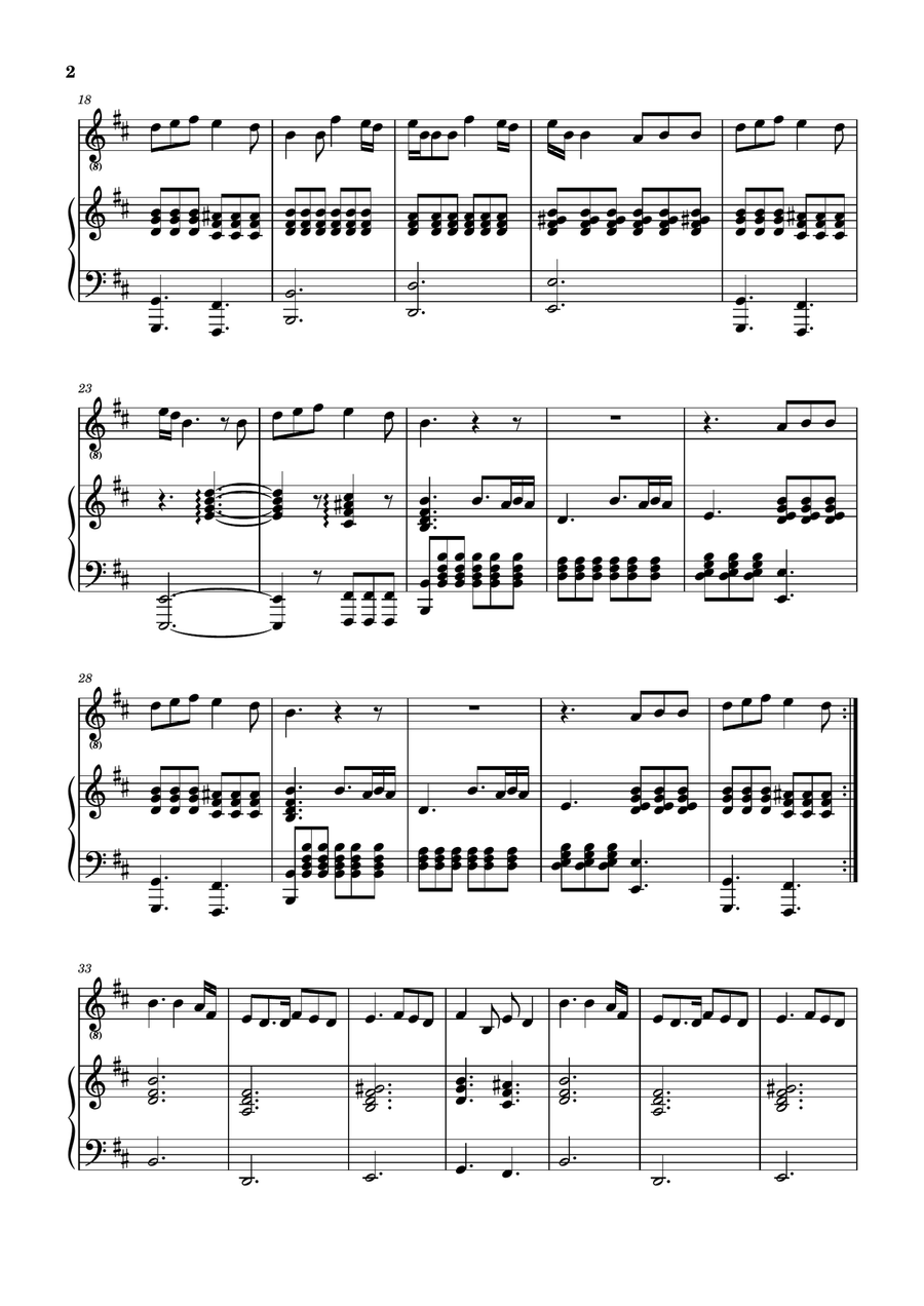 Lions Inside Easy Piano scores gallery preview page 2