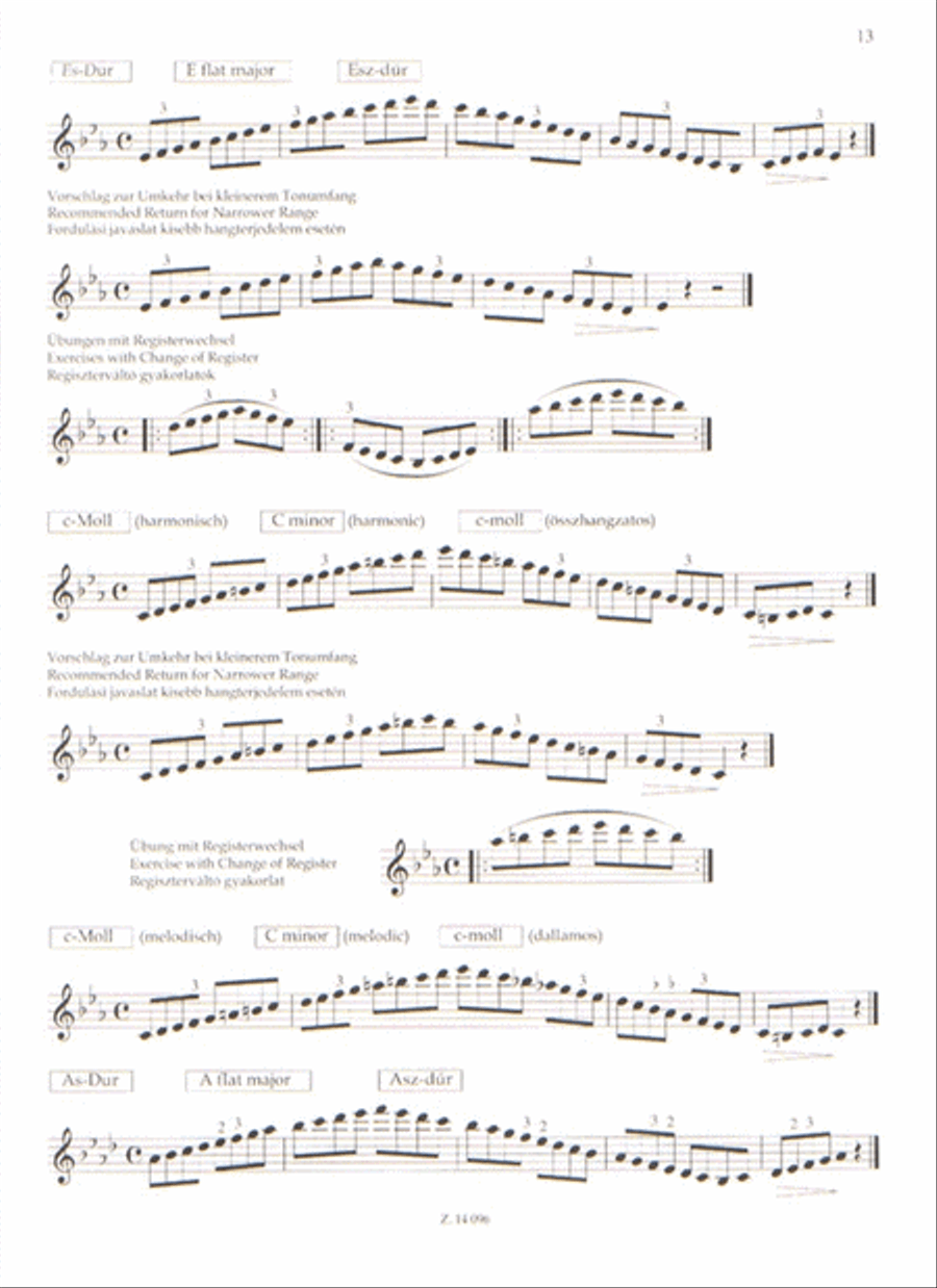 Tonleiterübungen für Oboe Oboe Solo scores gallery preview page 3
