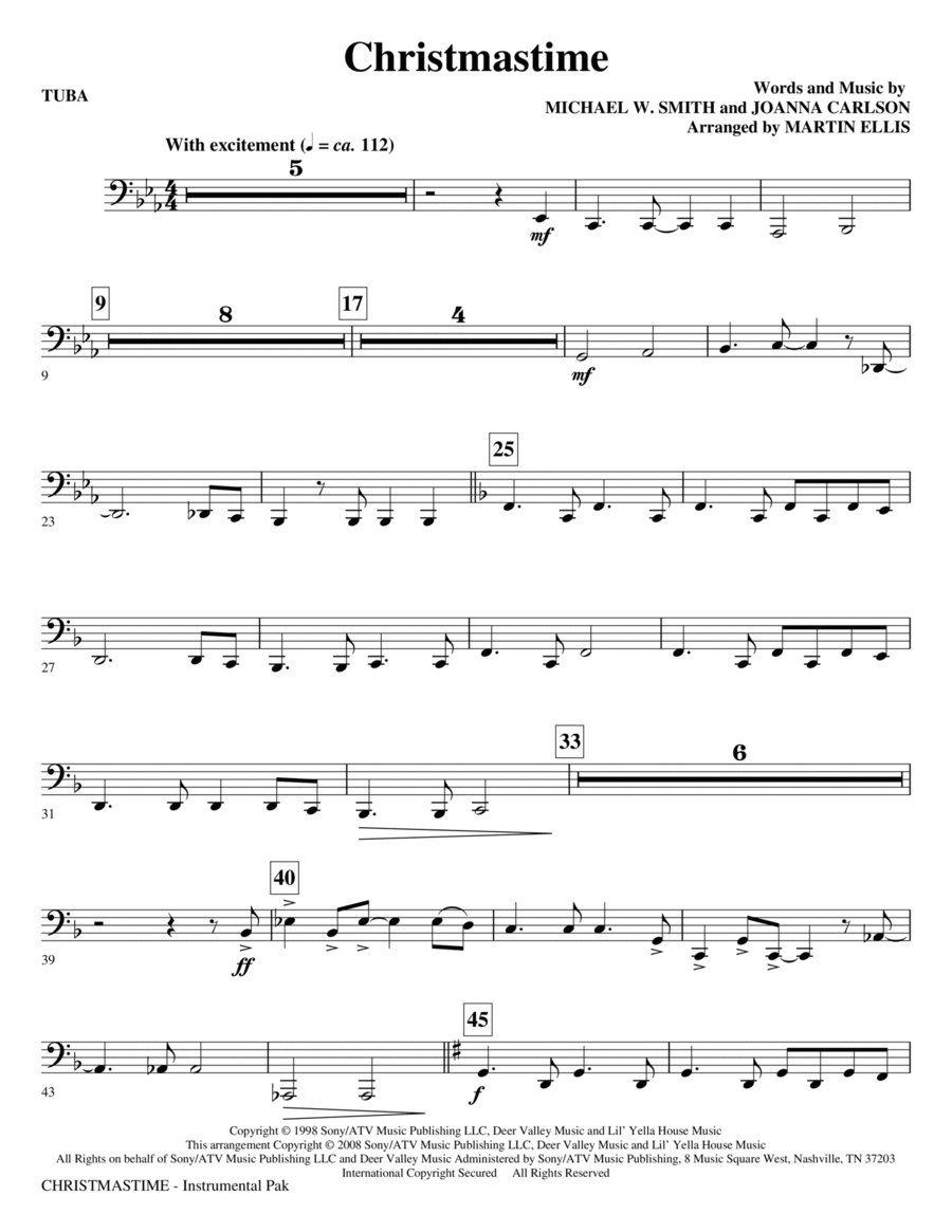 Christmastime - Tuba Choir scores gallery preview page 1