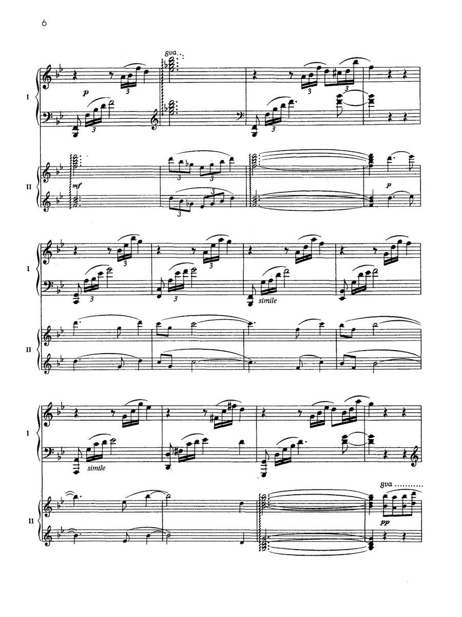 Fantaisie-tableaux (Suite No. 1), Opus 5 - I. Barcarolle - Piano Duo (2 Pianos, 4 Hands) Piano Duet scores gallery preview page 3