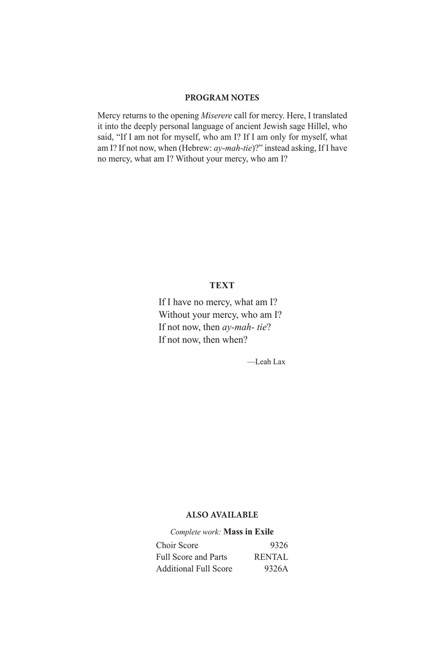 Mercy Mercy 4-Part scores gallery preview page 2