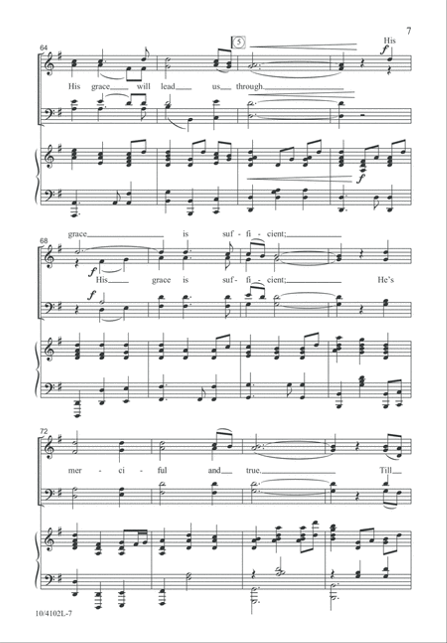 His Grace Will Lead Us Through 4-Part scores gallery preview page 8