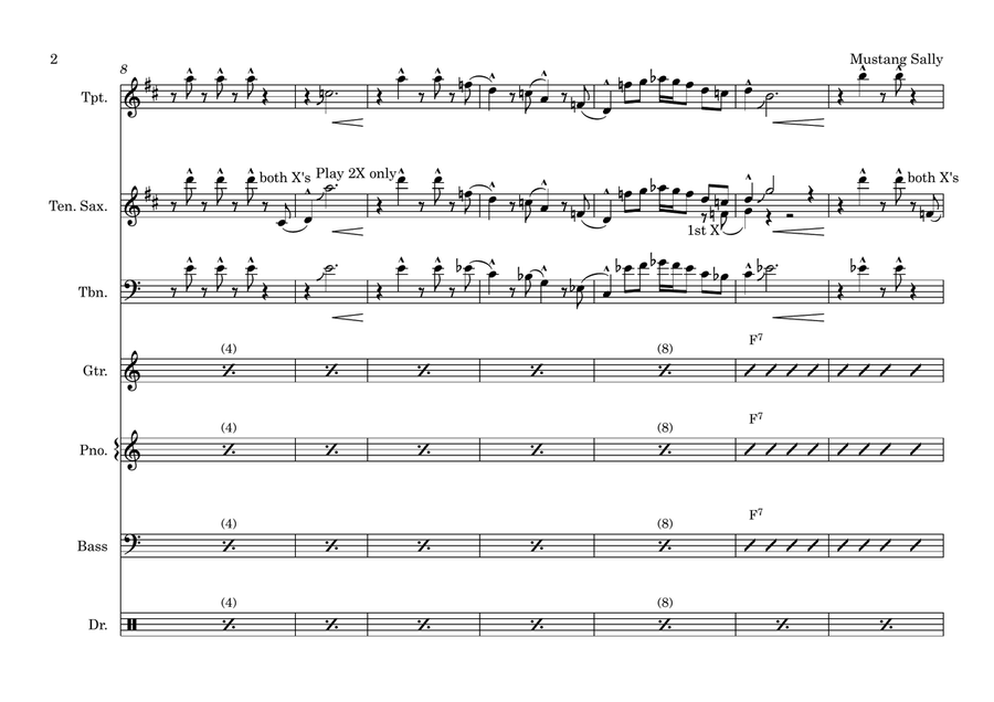 Mustang Sally Mustang Sally Small Ensemble scores gallery preview page 2
