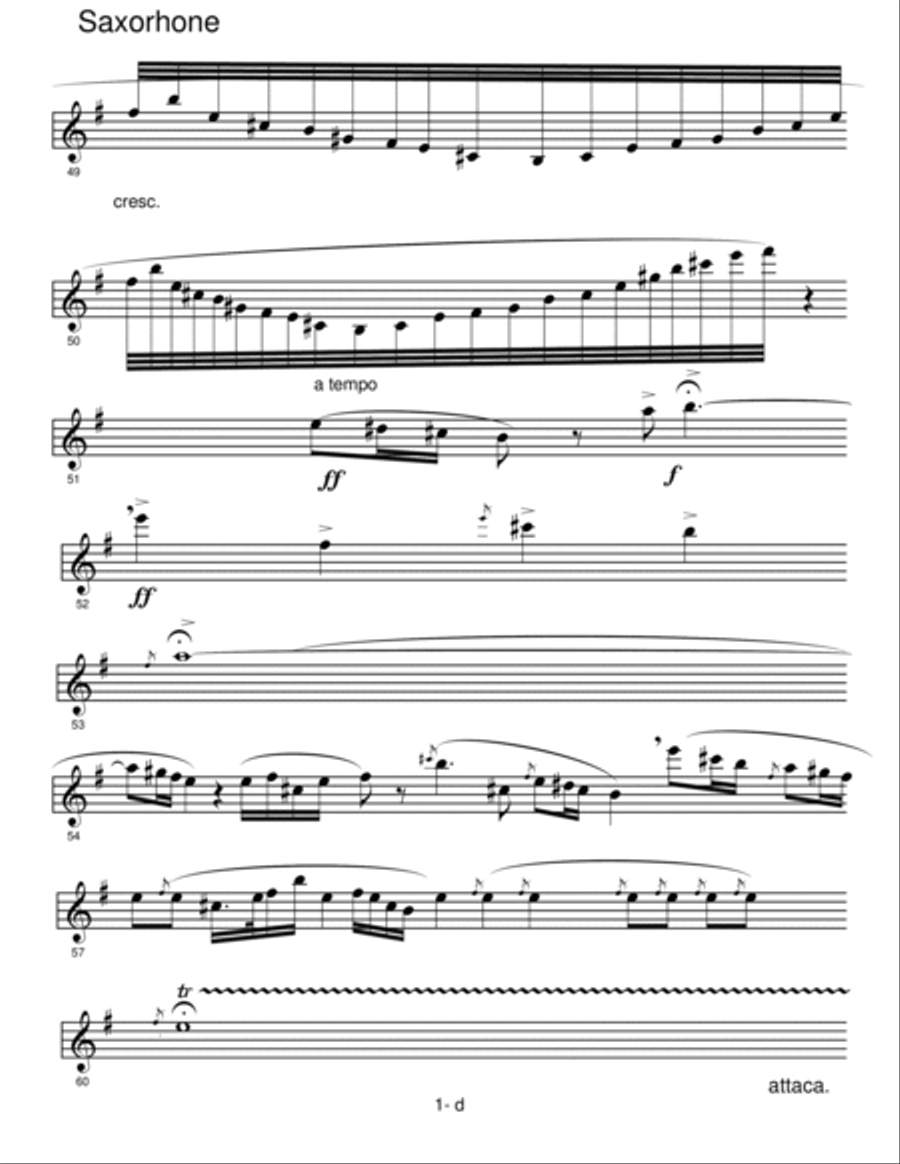 CHINESE RHAPSODY No.3 For Saxophone with different ensembles, Op.46(1988) [solo part] Alto Saxophone scores gallery preview page 4