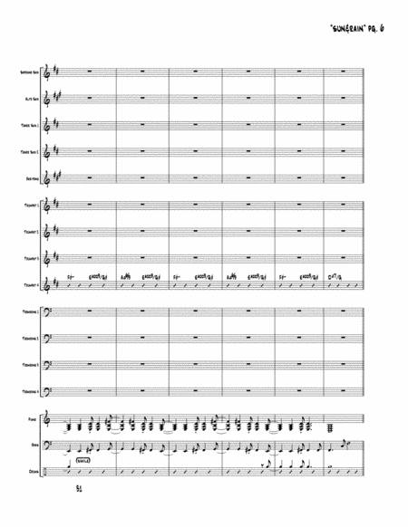 Sun and the Rain Big Band Version- Score and Parts image number null