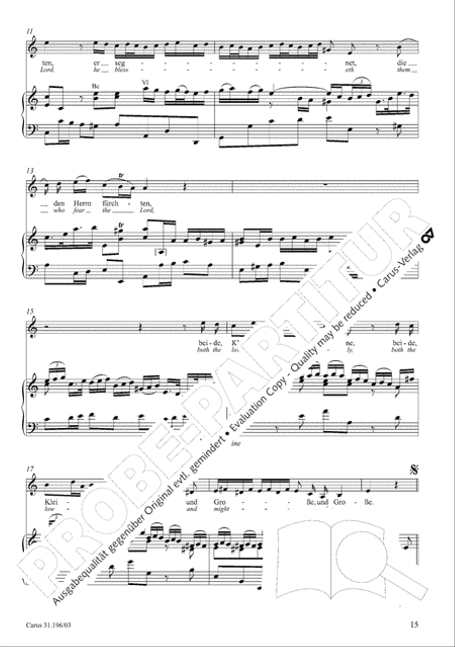 The Lord is mindful of us (Der Herr denket an uns) STB scores gallery preview page 16