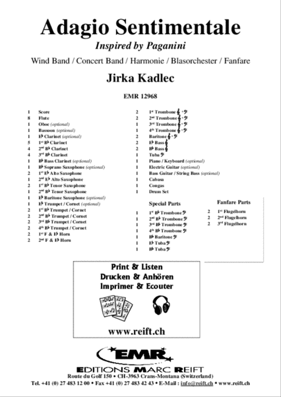 Adagio Sentimentale Adagio Sentimentale Concert Band scores gallery preview page 2