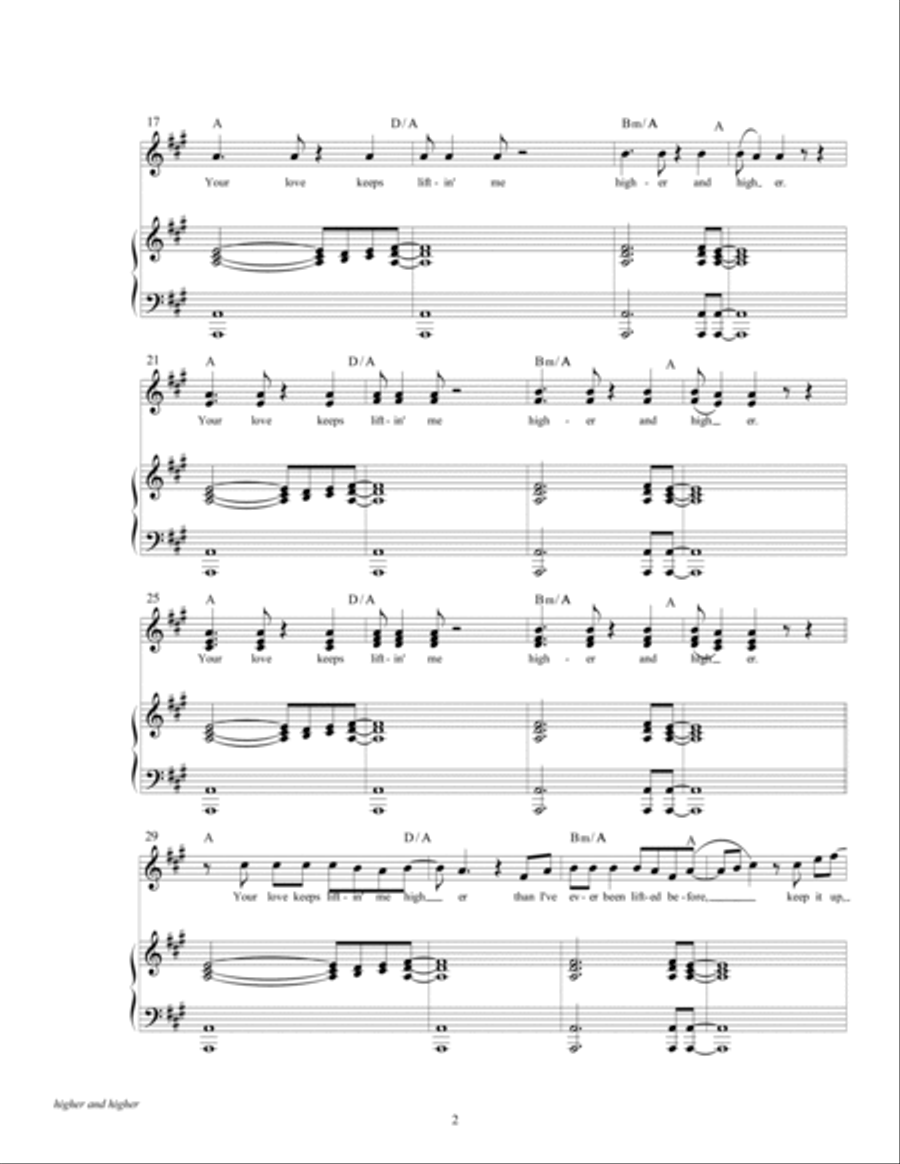 (your Love Has Lifted Me) Higher And Higher Voice scores gallery preview page 4