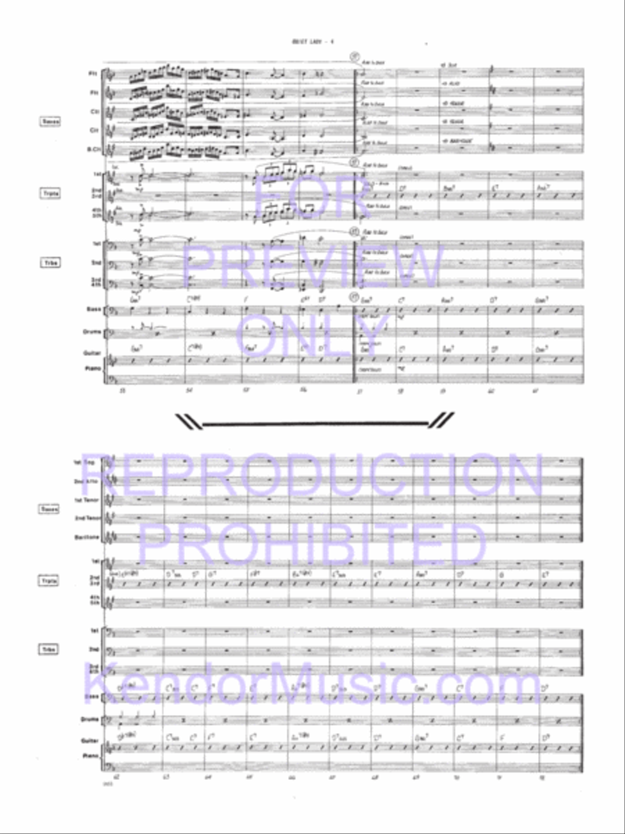 Quiet Lady (Full Score) Jazz Ensemble scores gallery preview page 5