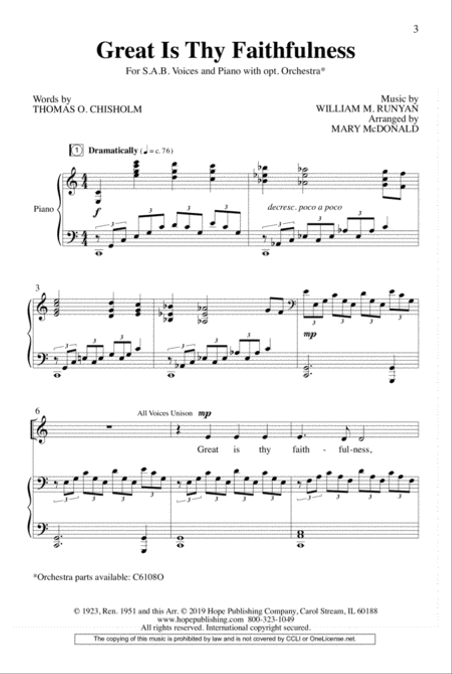 Great Is Thy Faithfulness Choir scores gallery preview page 3