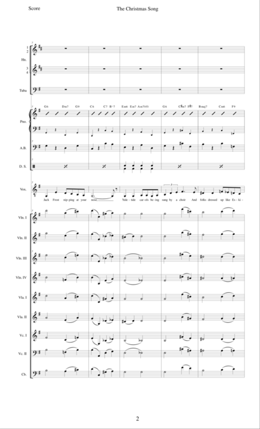 The Christmas Song (Chestnuts Roasting On An Open Fire) String Orchestra scores gallery preview page 4