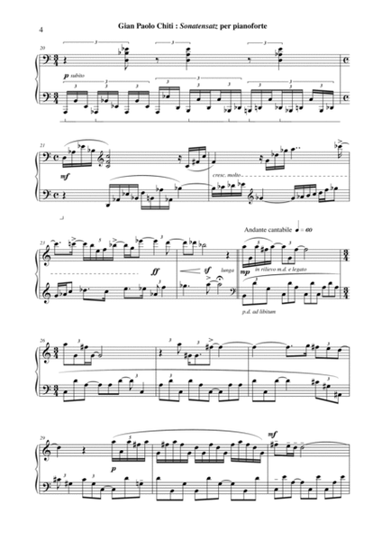 Gian Paolo Chiti: Sonatensatz for piano