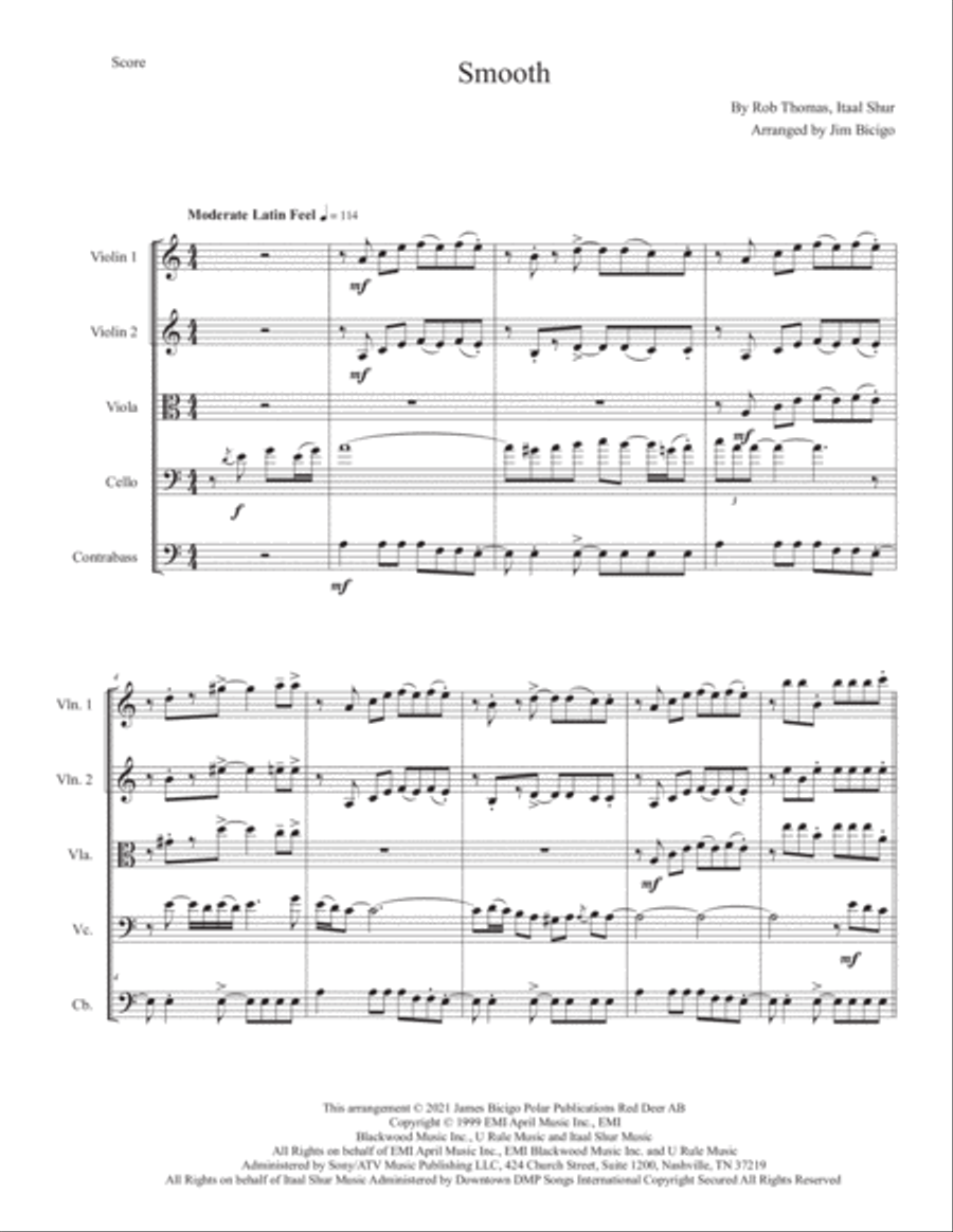 Smooth Cello scores gallery preview page 1