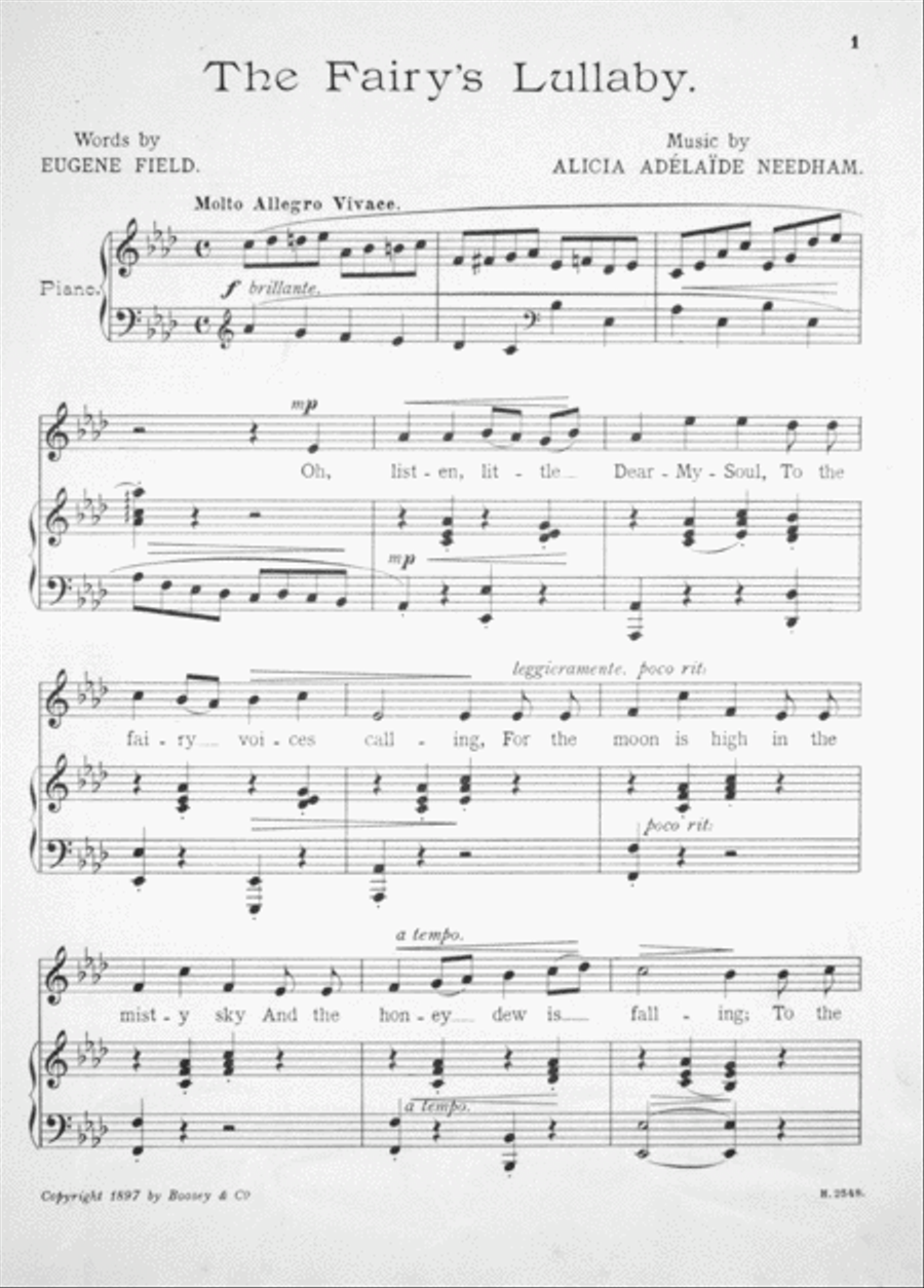 The Fairy's Lullaby. Song Voice scores gallery preview page 3