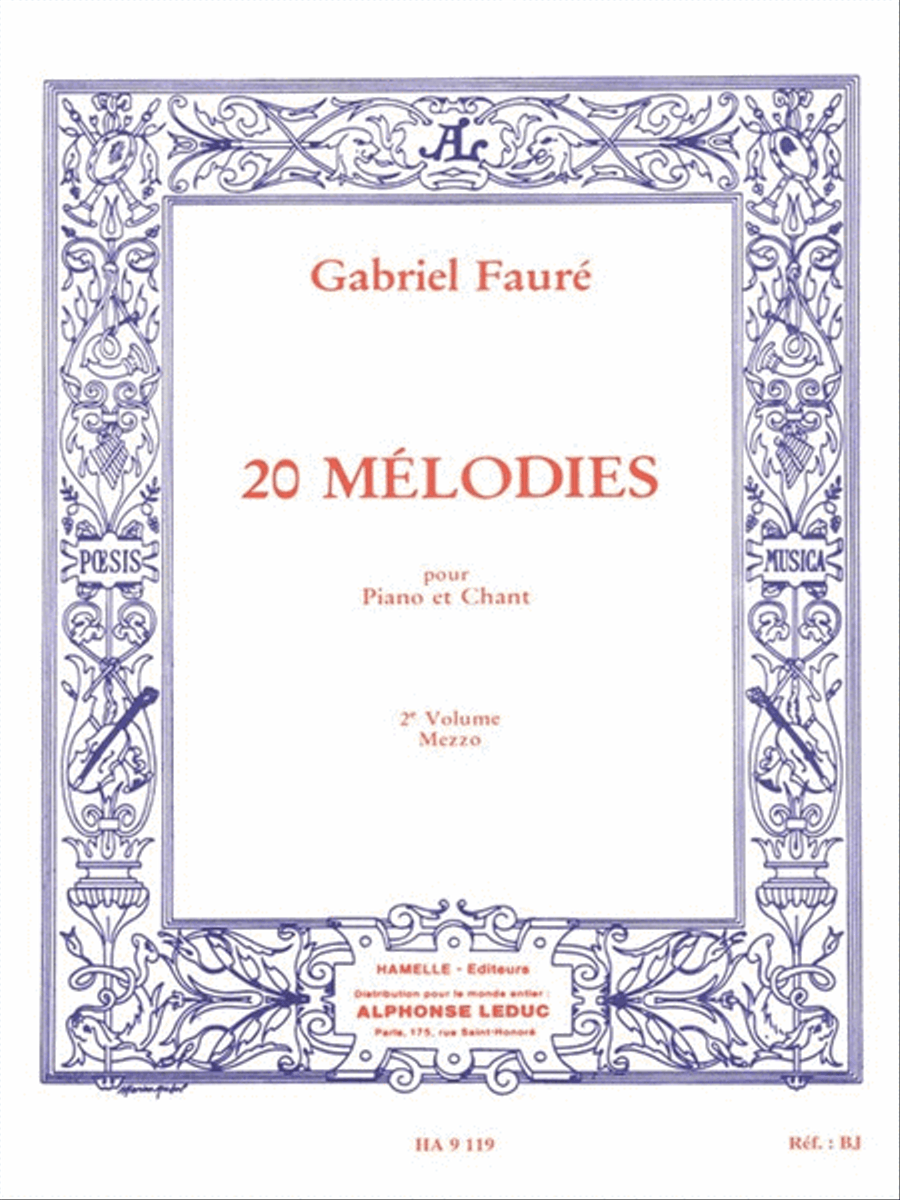Vingt Mélodies, Volume 2 Voice Solo scores gallery preview page 1