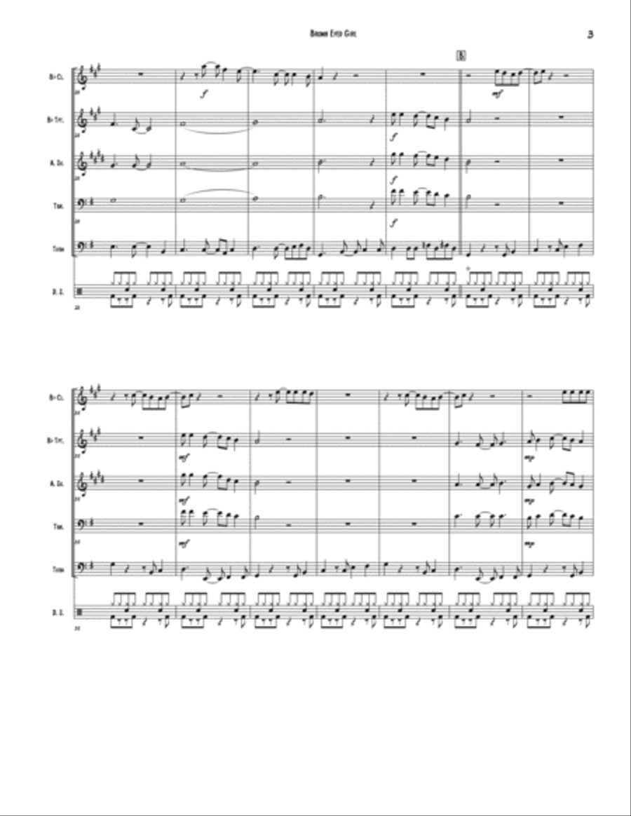 Brown Eyed Girl Brown Eyed Girl Clarinet scores gallery preview page 3
