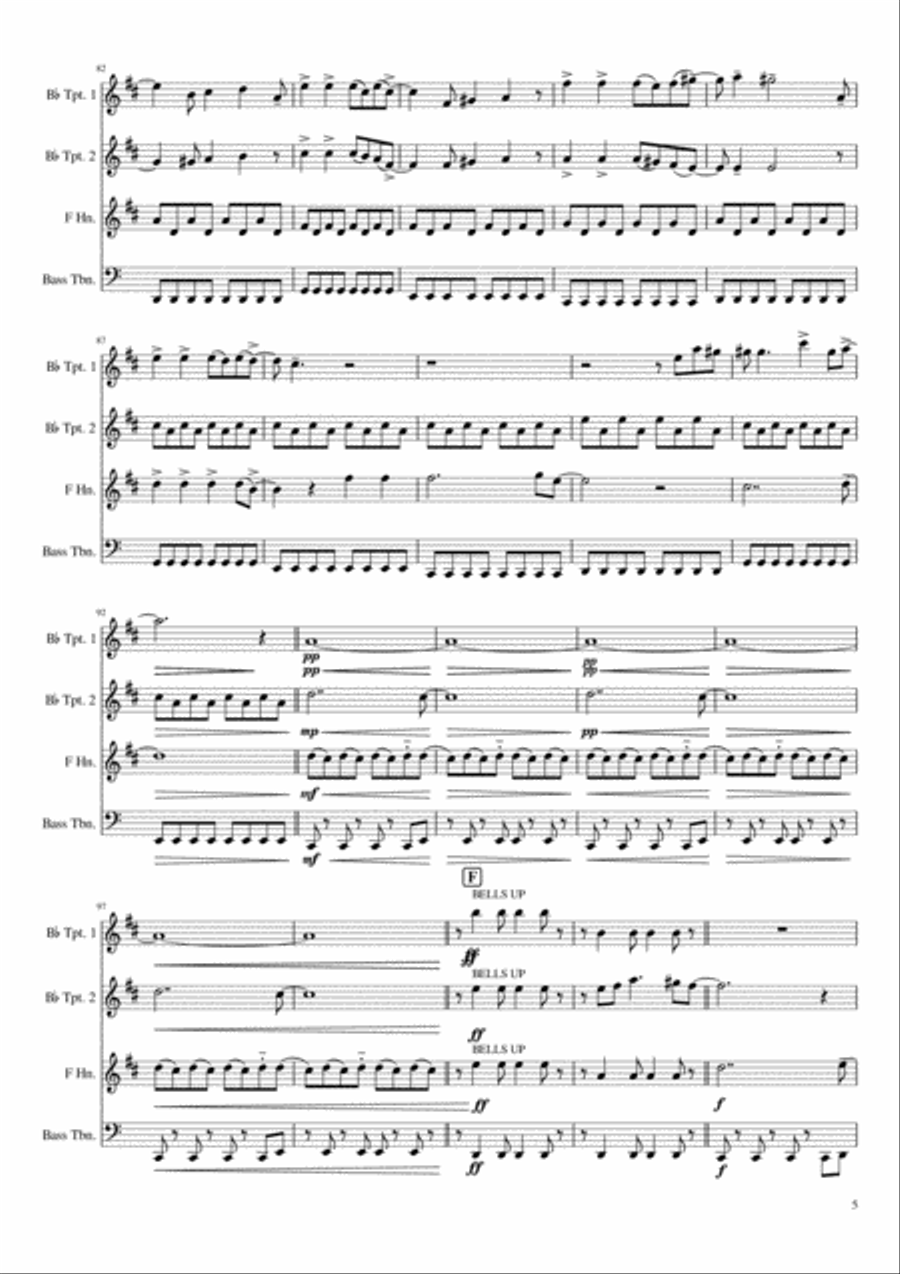 Viva La Vida Brass Ensemble scores gallery preview page 5