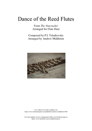 Book cover for Dance of the Reed Flutes from The Nutcracker arranged for Flute Duet