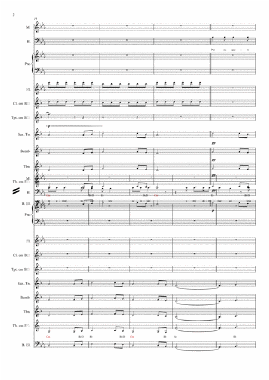 Hallelujah - Score Only Hallelujah - Score Only Marching Band scores gallery preview page 2