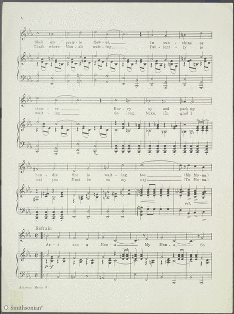Arizona Mona (Indian Love Song) Piano, Vocal scores gallery preview page 4