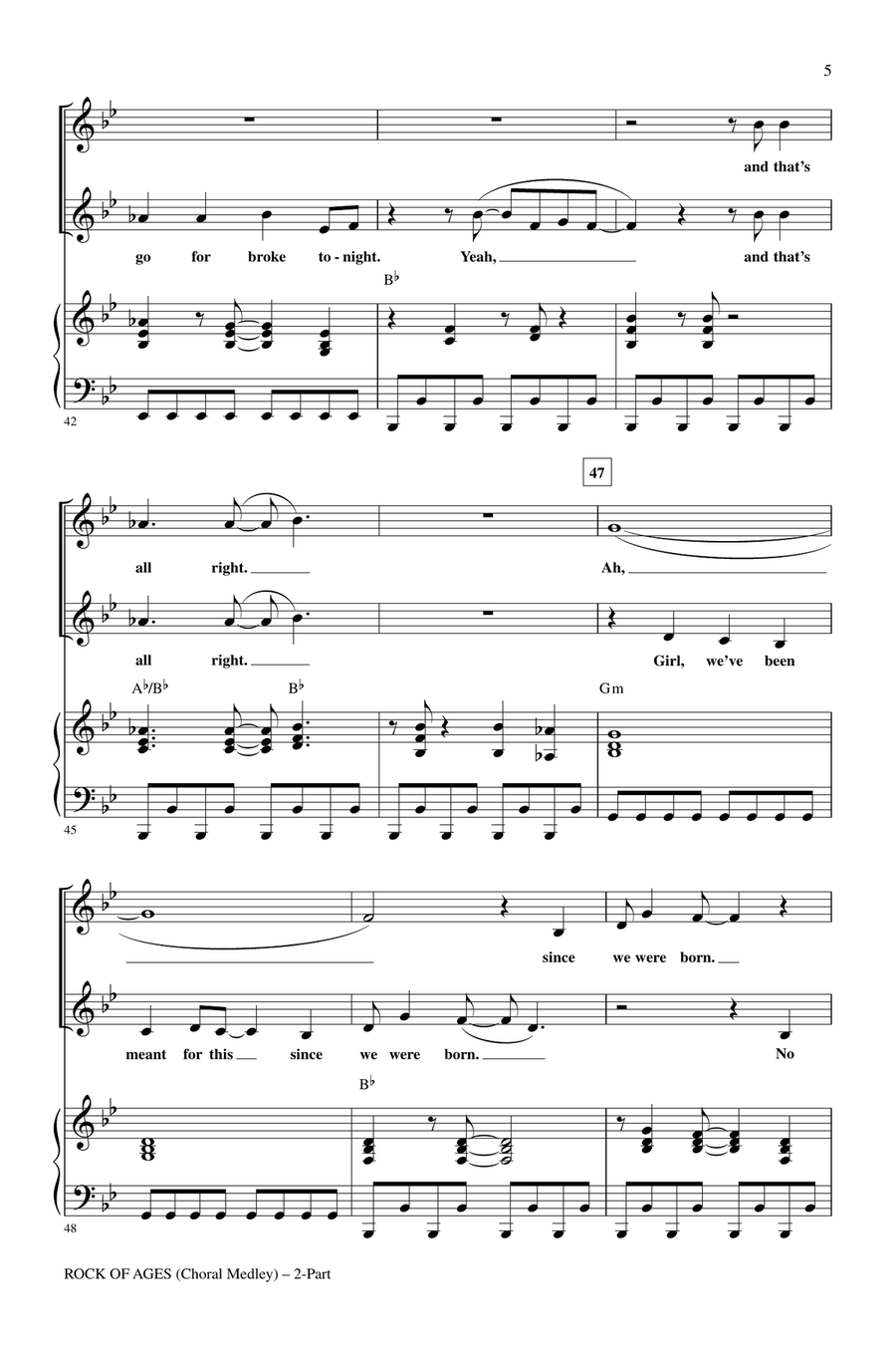 Rock Of Ages (Choral Medley) 2-Part scores gallery preview page 4