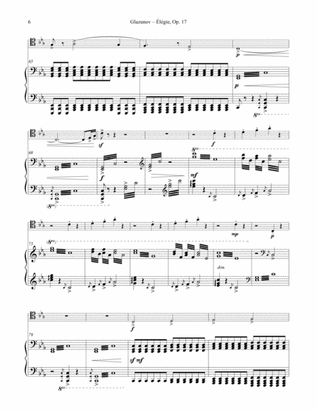 Élégie Opus 17 for Trombone & Piano