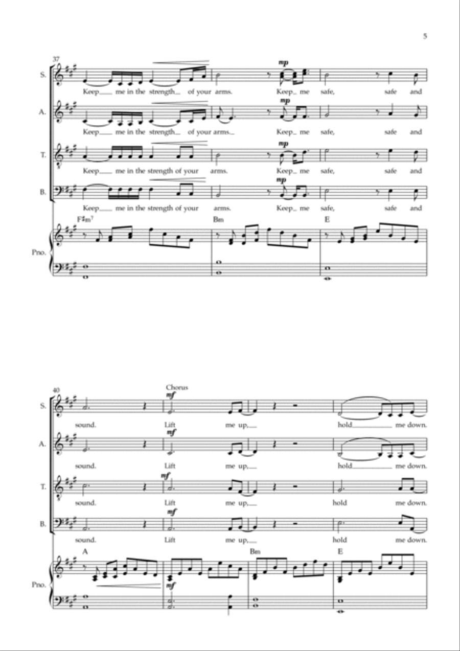 Lift Me Up 4-Part scores gallery preview page 6