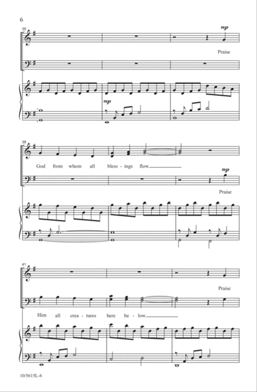 Sing to God for He Is Good 4-Part scores gallery preview page 6