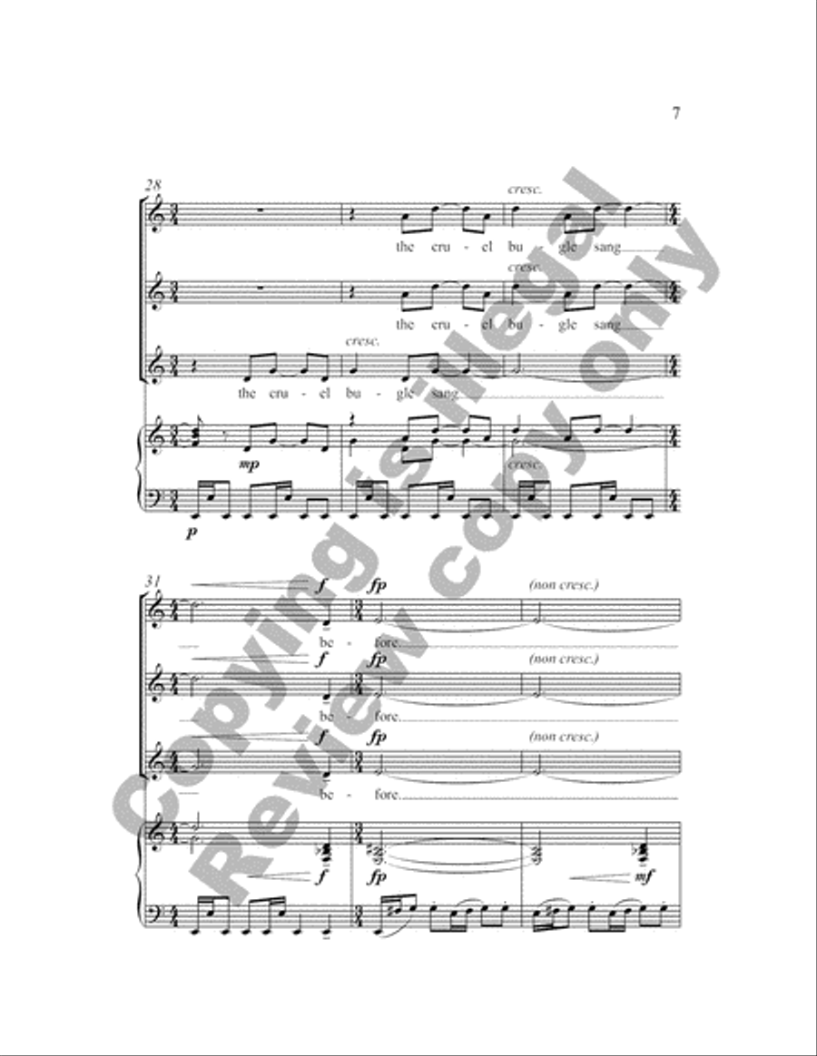 earthsongs: 4. All in green went my love riding SSA scores gallery preview page 7