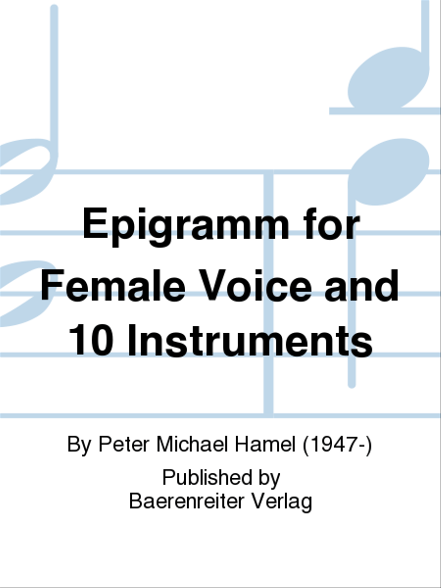 Epigramm for Female Voice and 10 Instruments Bassoon scores gallery preview page 1