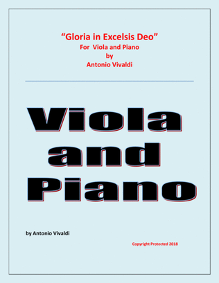 Book cover for Gloria In Excelsis Deo - Viola and Piano - Advanced Intermediate - Chamber music