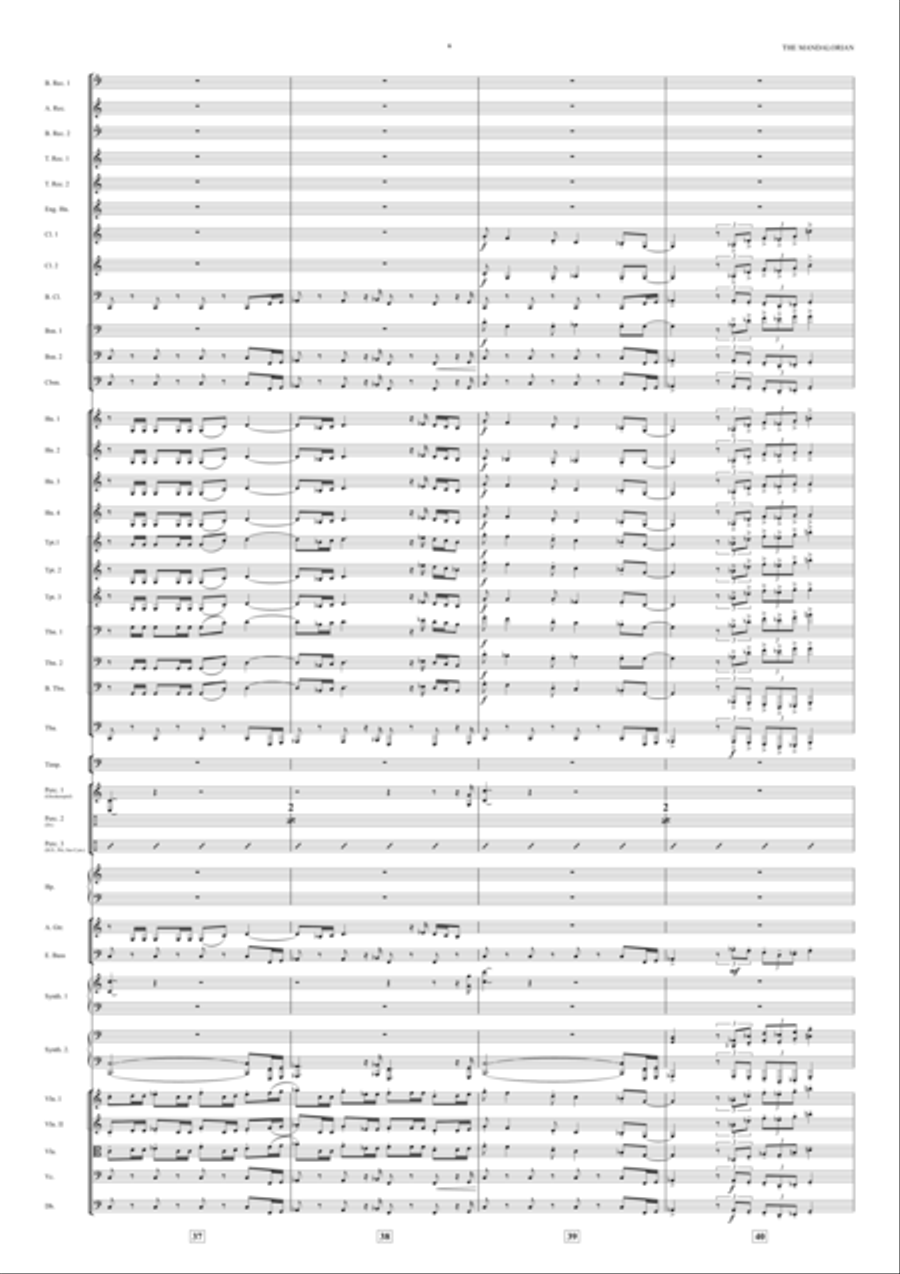 The Mandalorian (orchestral Version) Full Orchestra scores gallery preview page 6