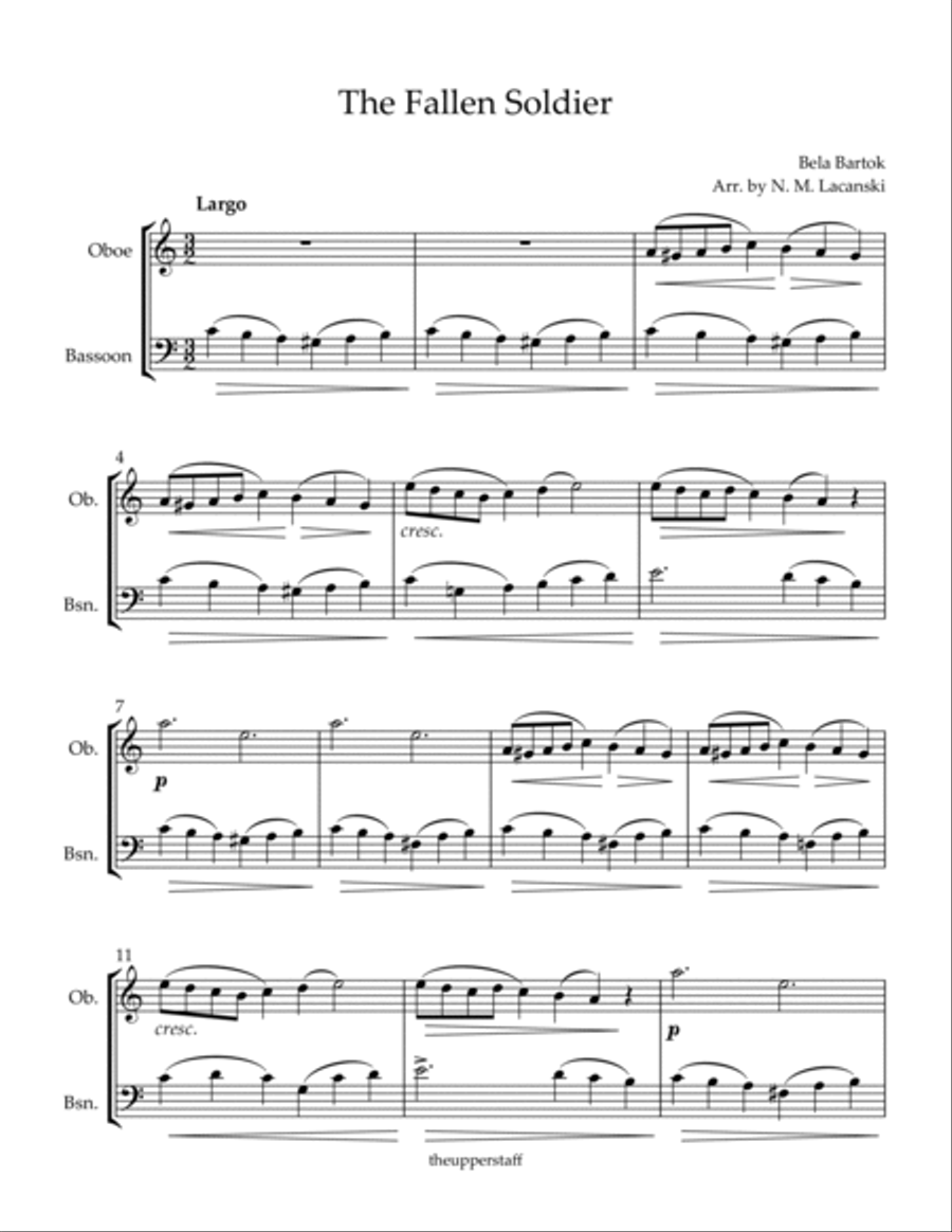 The Fallen Soldier The Fallen Soldier Woodwind Duet scores gallery preview page 2