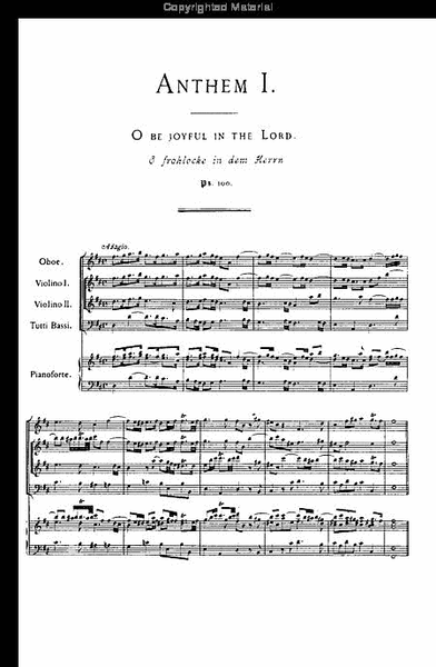 Chandos Anthem No. 1 -- O Be Joyful in the Lord