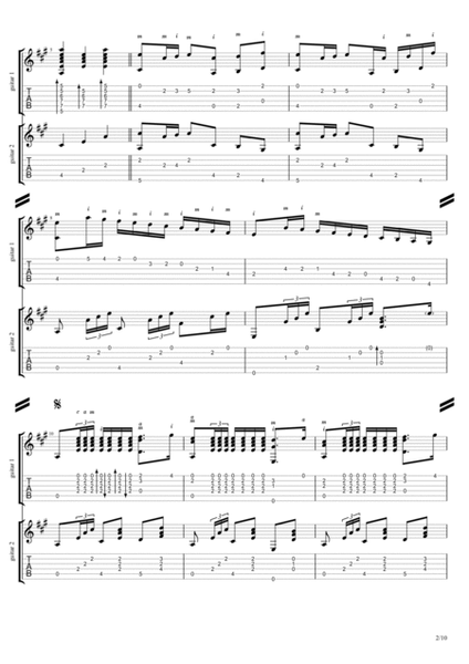 Panaderos Flamencos notes+tabs for 2 guitars image number null