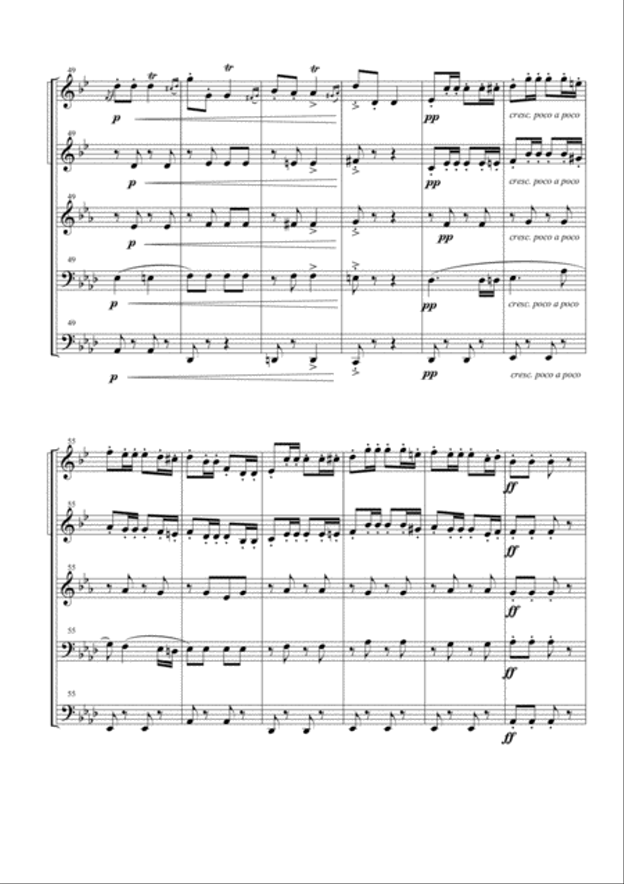 Annen-Polka for Brass Quintet Brass Quintet scores gallery preview page 5