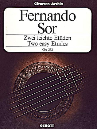 Book cover for Two Easy Etudes for Guitar